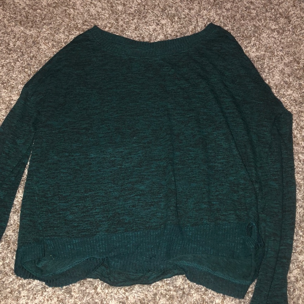dark green long sleeved aeropostale shirt
